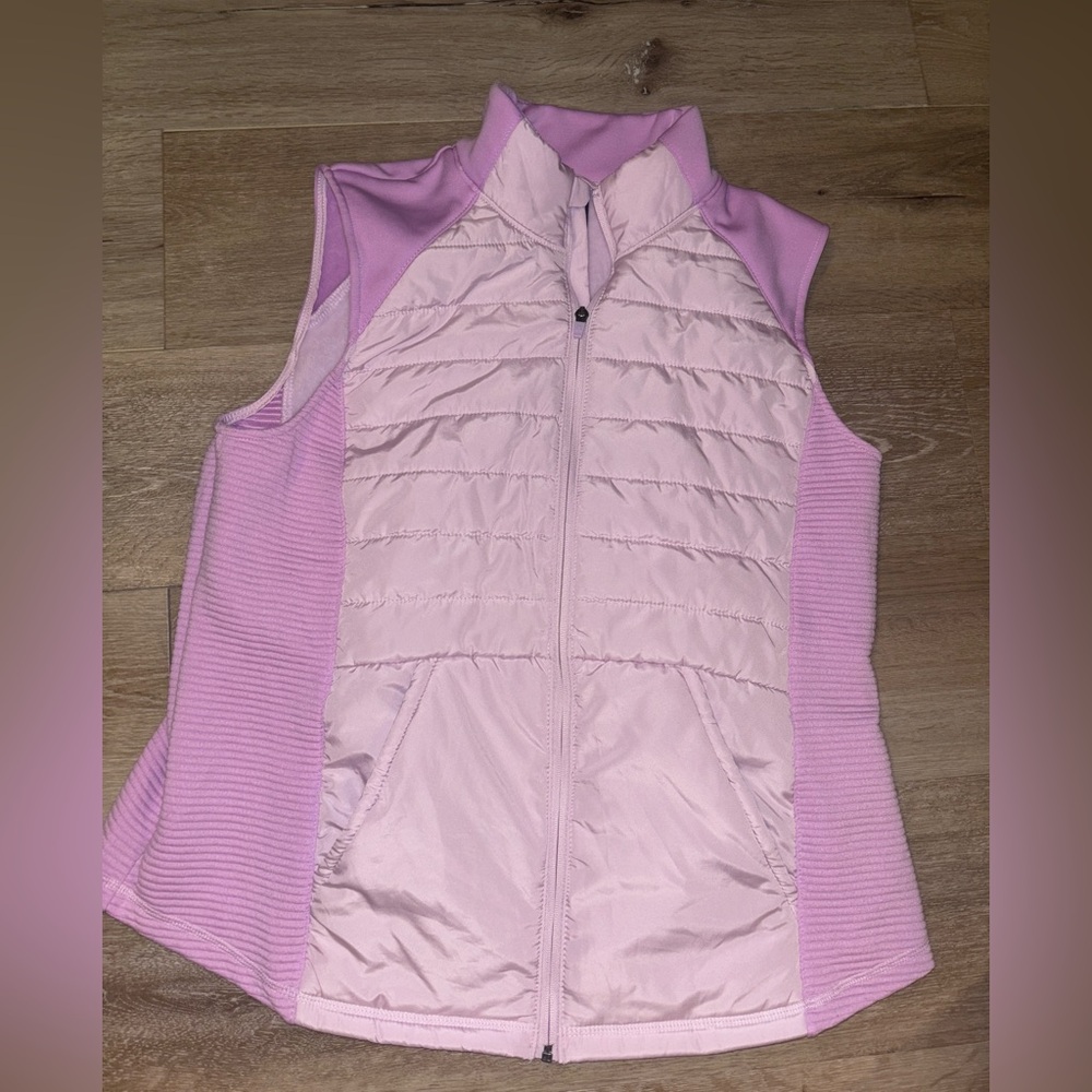 Tek Gear Pink Panel Zip-Up Puffer Vest – Size XL